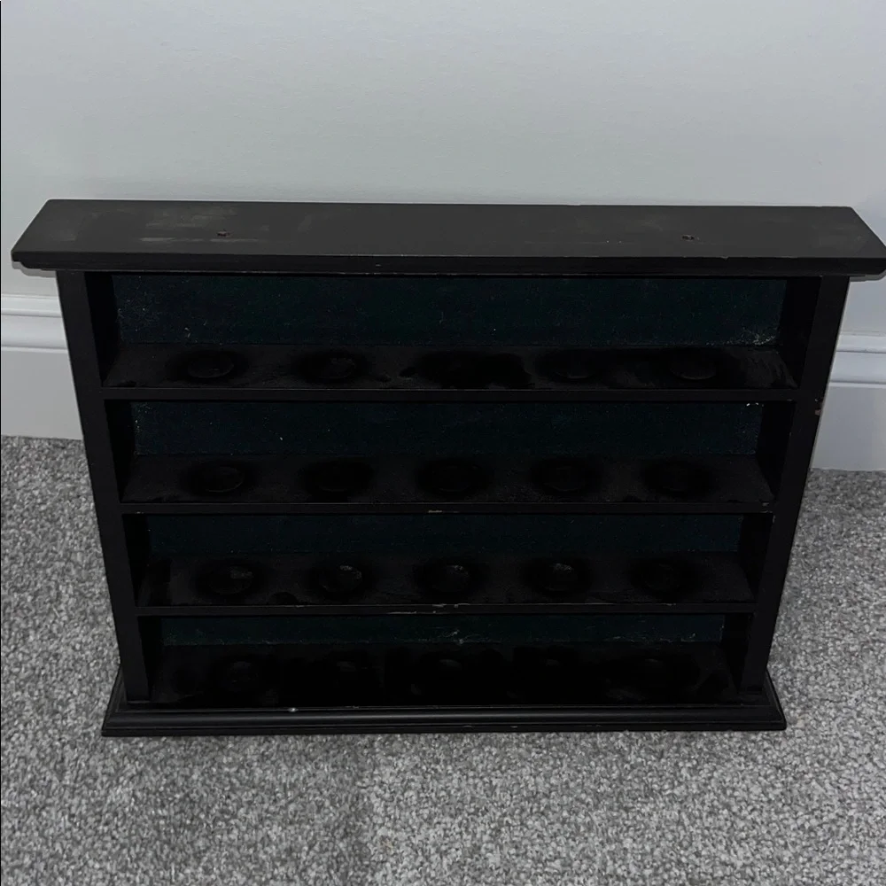 Dark Wood small 20 Golf ball holder display case for wall hanging
